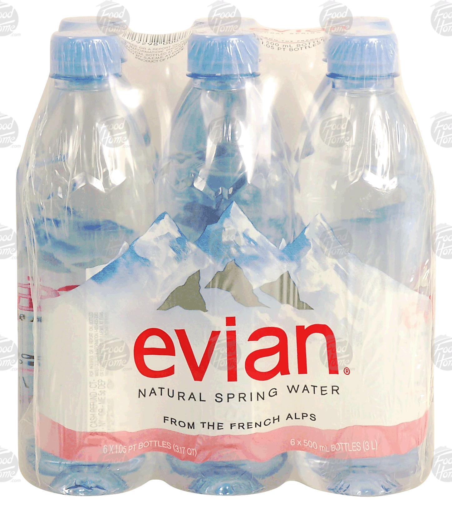 Evian  natural spring water 6- 500 ml bottles Full-Size Picture